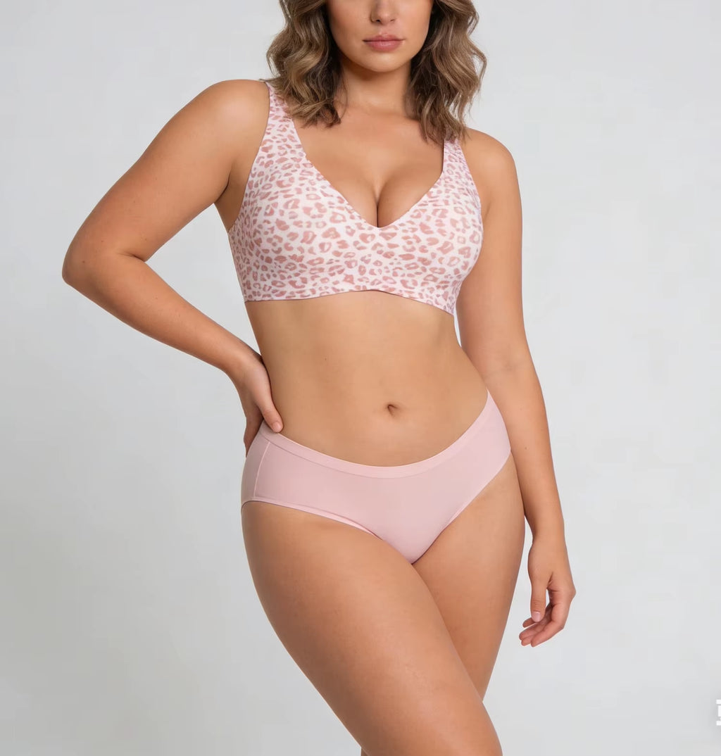 Dropping Shipping Viral Jelly Seamless V-Deep Bra for Women Gathering Wireless Low-Cut Bra Thin Push-Up Backless Bra
